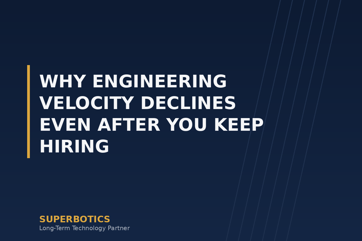 Why Engineering Velocity Declines Even After You Keep Hiring