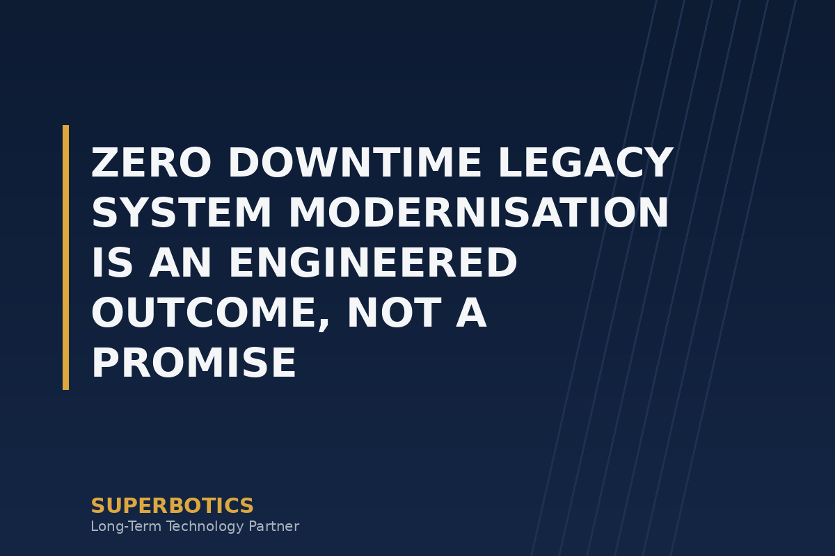 Zero Downtime Legacy System Modernisation Is an Engineered Outcome, Not a Promise